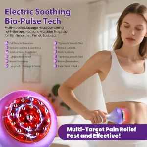 4-in-1 Cordless Body Sculpting Massager with Bio-Pulse Heat Red Light & Vibration - Thumbnail Image 4
