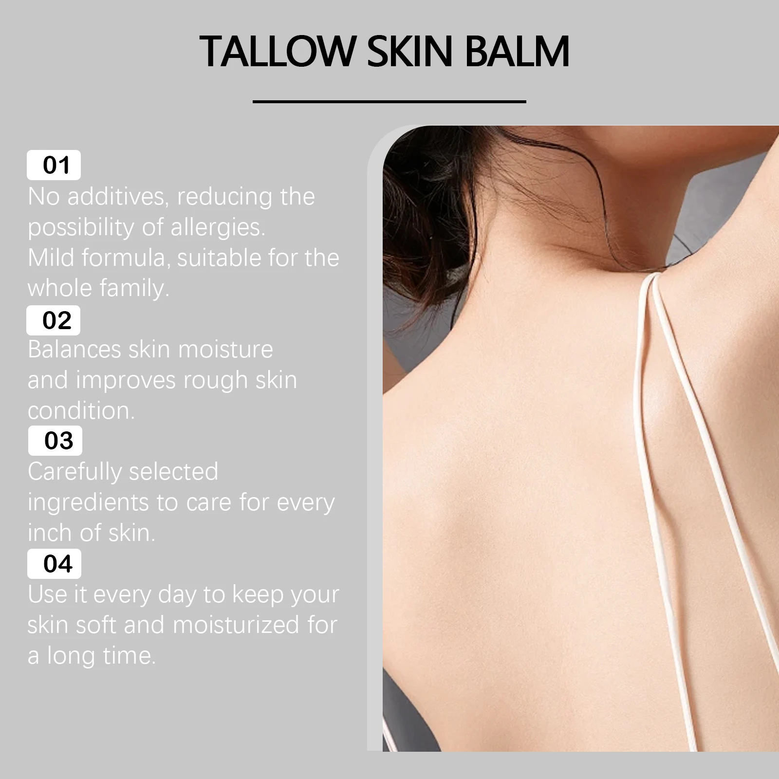 Face Moisturizing, Nourishing and Smoothing Tallow Skin Balm - Image 3