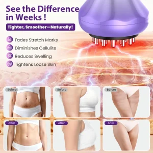 4-in-1 Cordless Body Sculpting Massager with Bio-Pulse Heat Red Light & Vibration - Thumbnail Image 6