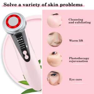 4 in 1 Facial Massager with Red & Blue Light Therapy - Thumbnail Image 5