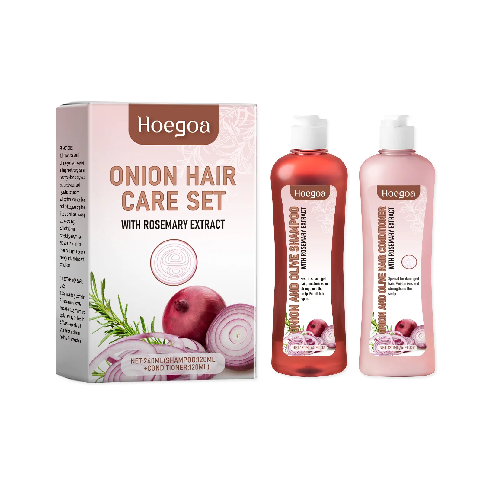 Onion Rosemary Shampoo For Hair Growth and Volumizing Hair Strengthen Conditioner - Image 2