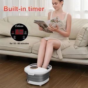 Collapsible Electric Foot Spa Massaging & Heat Soaker Tub with Remote Control - Thumbnail Image 2