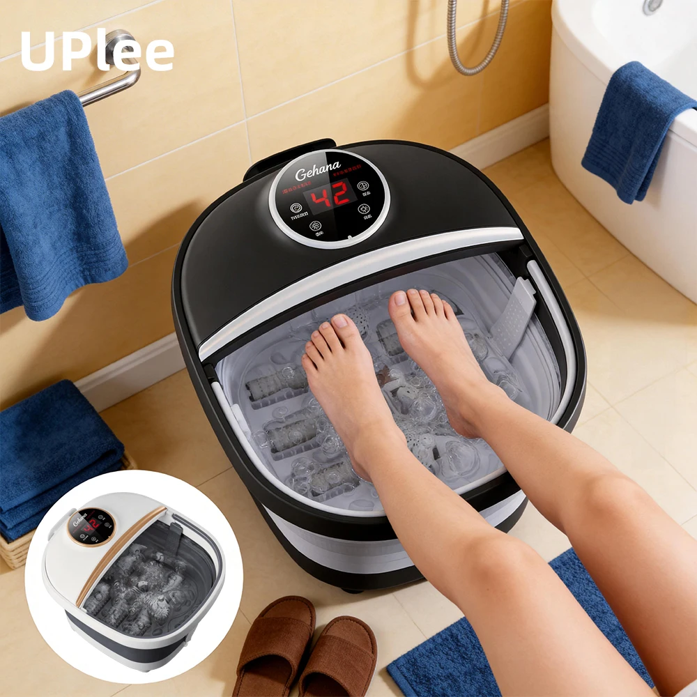 Collapsible Electric Foot Spa Massaging & Heat Soaker Tub with Remote Control - Image 1