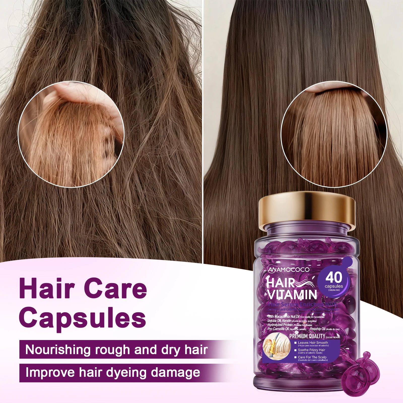 Moisturizing Hair Care Serum for Frizzy Dry Hair - Image 4
