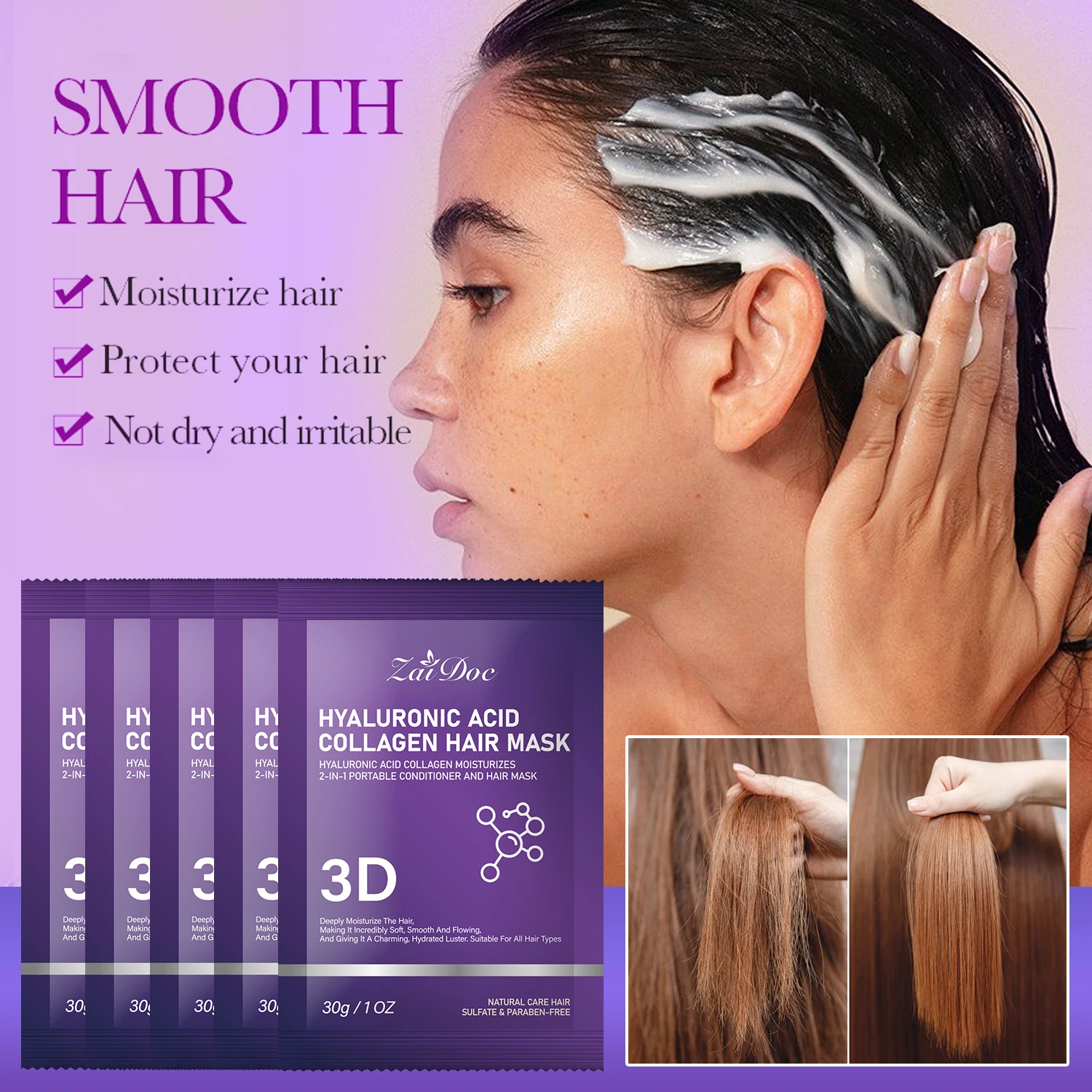 Hyaluronic Acid Collagen Hair Mask - Image 8