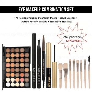 12PCS All-in-One Eye & Brow Makeup Set - Thumbnail Image 8