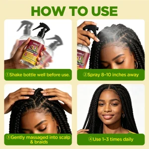 Passion Fruit No Rinse Leave In Hair Spray and Wooden Scalp Brush - Thumbnail Image 8