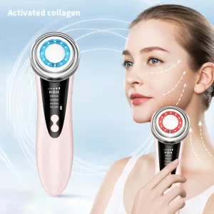 4 in 1 Facial Massager with Red & Blue Light Therapy - Thumbnail Image 3