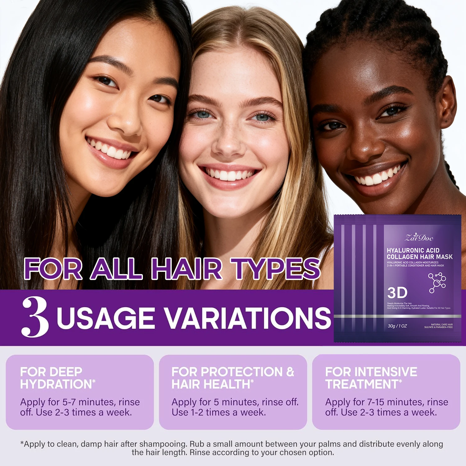 Hyaluronic Acid Collagen Hair Mask - Image 6