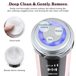 4 in 1 Facial Massager with Red & Blue Light Therapy - Thumbnail Image 4