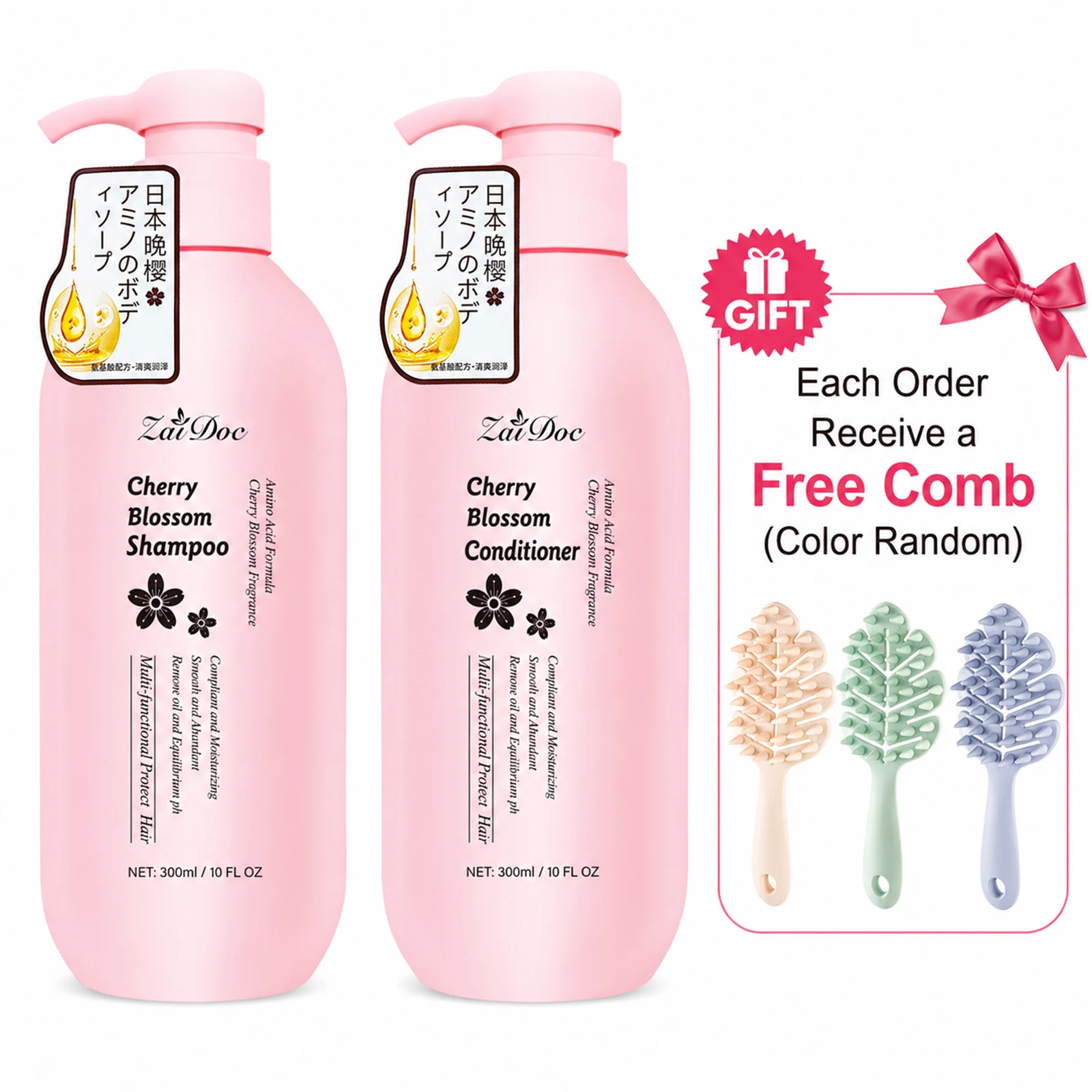 Cherry Blossom Shampoo and Conditioner Set for Smooth Silky Shine Repair to Dry/Damaged Hair - Image 9