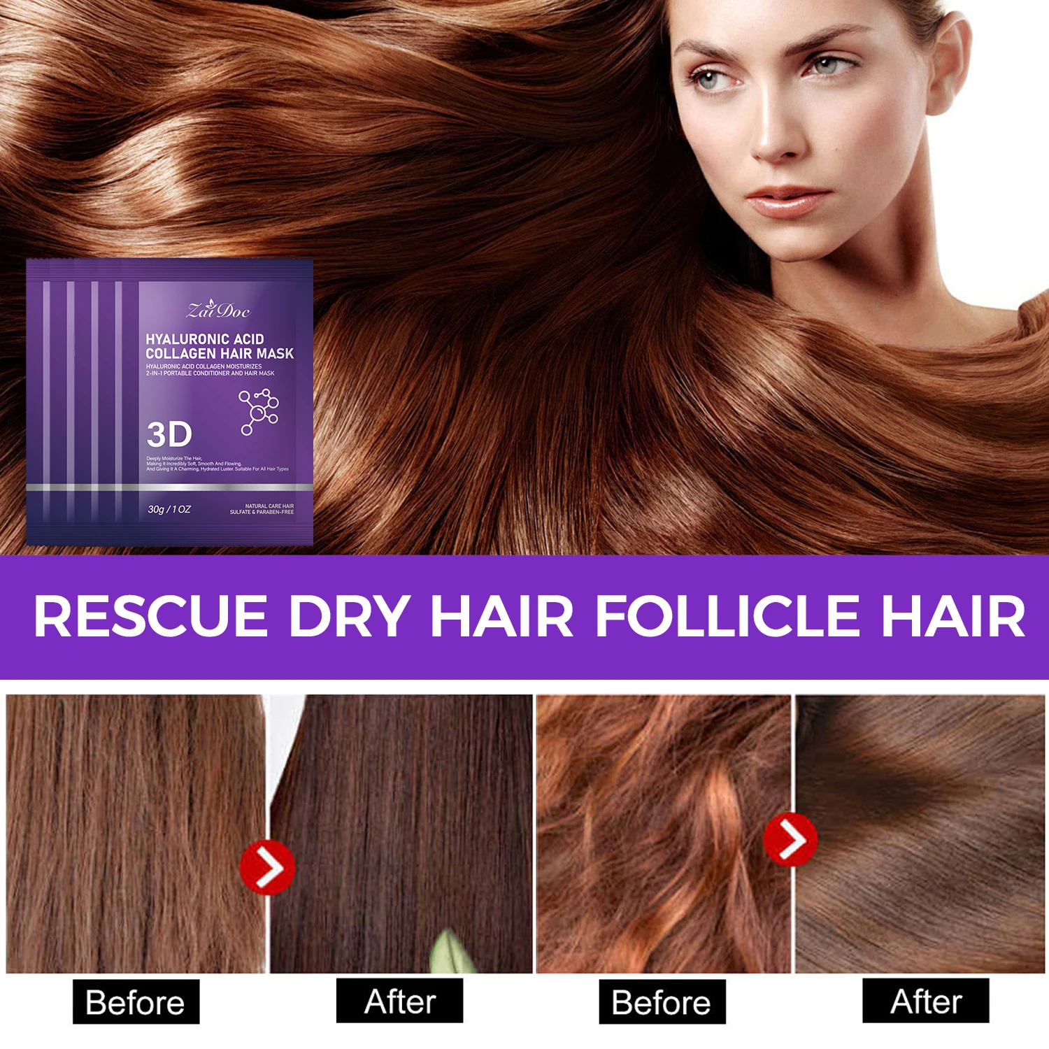 Hyaluronic Acid Collagen Hair Mask - Image 7
