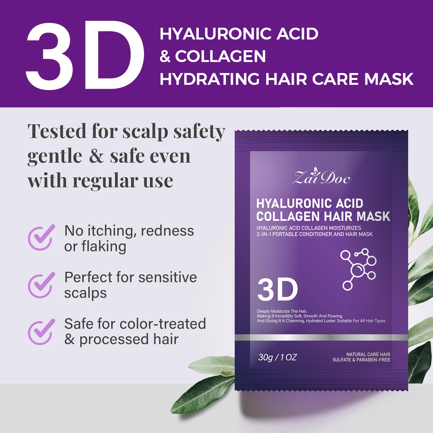 Hyaluronic Acid Collagen Hair Mask - Image 4