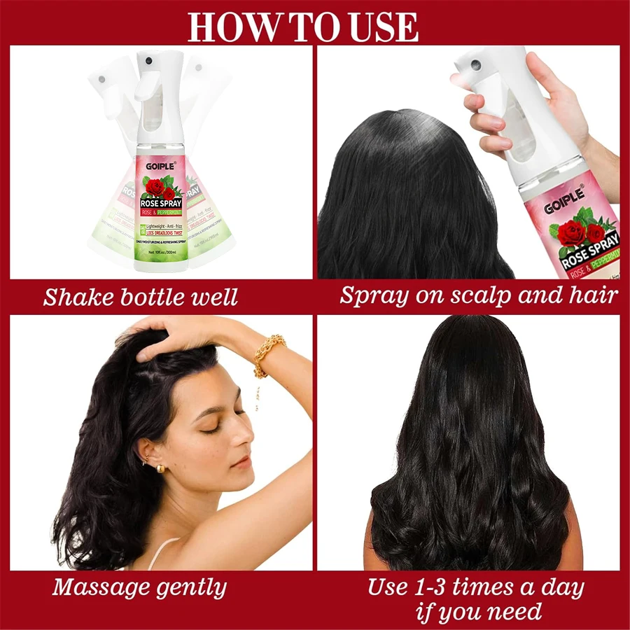 Rose Mist Leave In Conditioning Hair Spray - Image 5