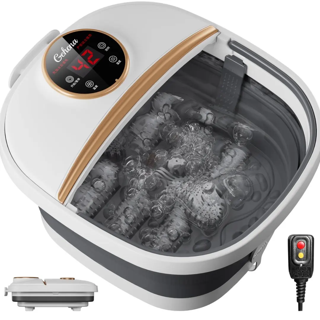 Collapsible Electric Foot Spa Massaging & Heat Soaker Tub with Remote Control - Image 7