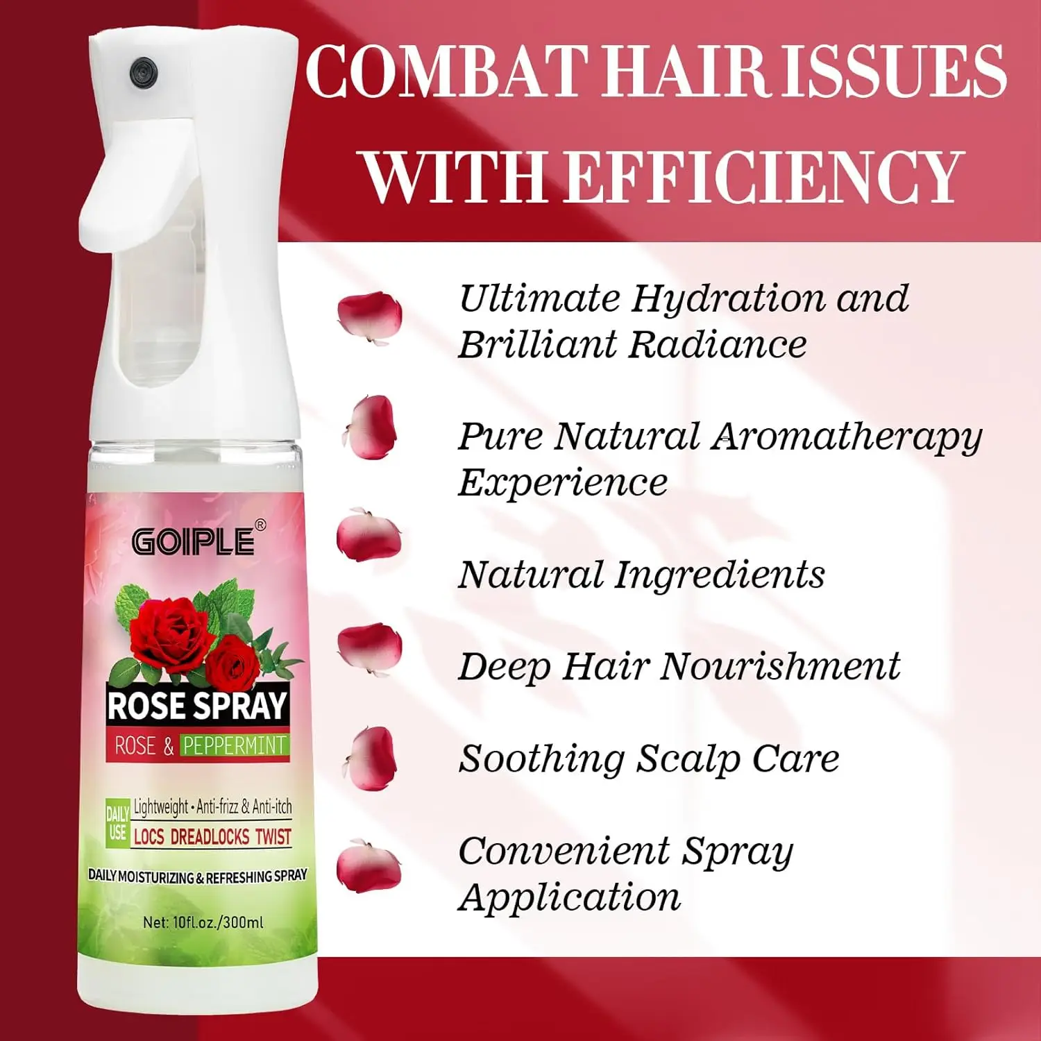 Rose Mist Leave In Conditioning Hair Spray - Image 3