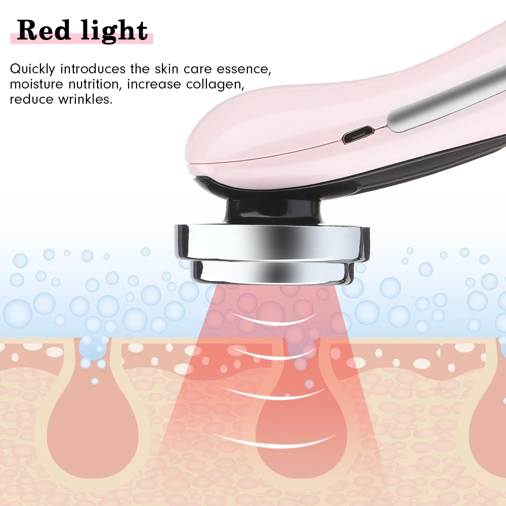 4 in 1 Facial Massager with Red & Blue Light Therapy - Image 2