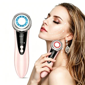 4 in 1 Facial Massager with Red & Blue Light Therapy