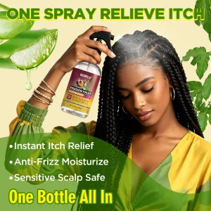 Passion Fruit No Rinse Leave In Hair Spray and Wooden Scalp Brush - Thumbnail Image 4