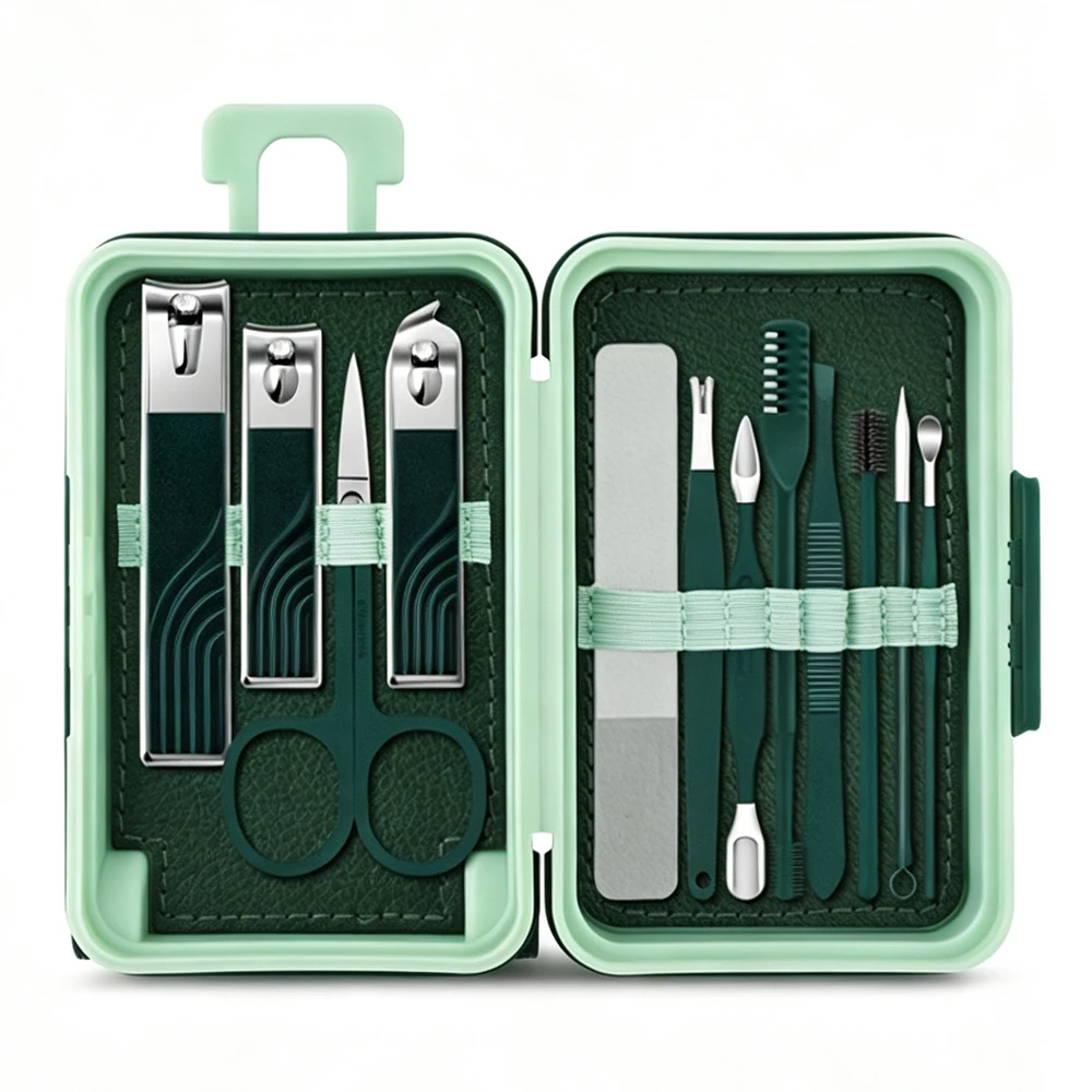 12 Pcs Manicure Set Stainless Steel Nail Clipper Kit - Image 7