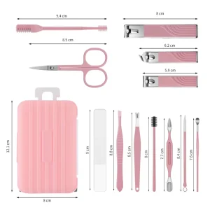 12 Pcs Manicure Set Stainless Steel Nail Clipper Kit - Thumbnail Image 5