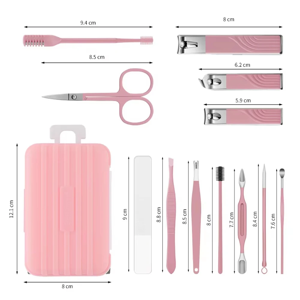 12 Pcs Manicure Set Stainless Steel Nail Clipper Kit - Image 5